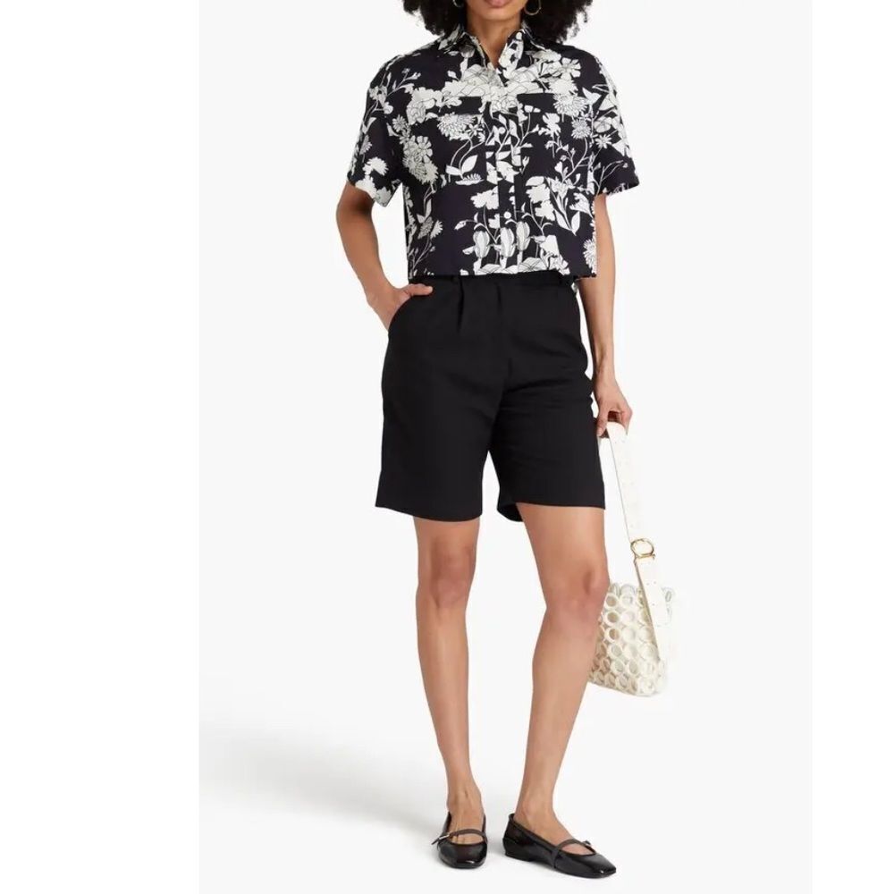 MAJE 
Floral-Print Cotton Shirt